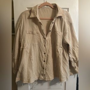 Oversized cream blouse